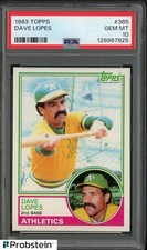 1983 Topps #365 Dave Lopes Oakland A's PSA 10 GEM MINT