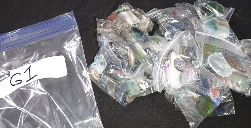 Estate Lot Handmade Glass Cabochons For Jewelry , Wire Wrapping Or Mosaics