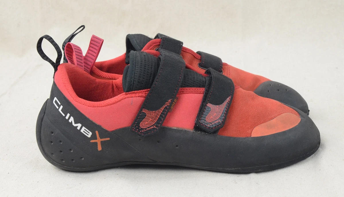 CLIMB X RAVE STRAP Red Climbing Shoes Men’s 8 Women’s 10.5 Organic Hemp Lining Amazon.com: CLIMBX Ravestrap Climbing Shoe, Phantom Black  main image 2
