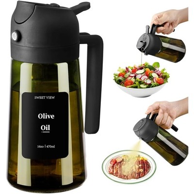 Olivenölspender Sprüher Glas 470ml lichtdicht Kochsalat BBQ