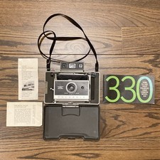 Vintage Polaroid Automatic 330 Land Camera w/Case  Manual Paperwork 1969