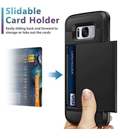 Card Slider Phone Case for Samsung Galaxy S7 - Phone Wallet - Image 2 of 4