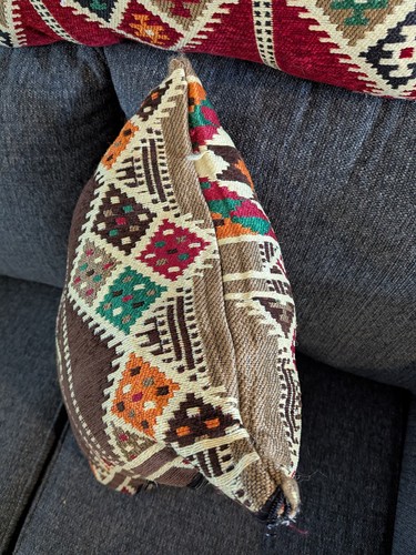 Kilim Traditional Handmade Turkish Anatolian Large Cushion Pillow Covers 24x16 - Picture 4 of 23
