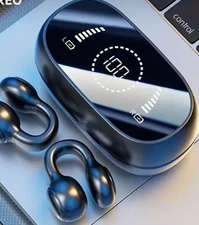 Wireless Clip On Earbuds | Noise-Cancellations Earbuds Color- Black