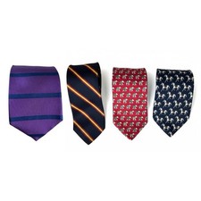 Lot Of 4 VTG Brooks Brothers Silk Ties USA Made Preppy Horse Elephant Old Money