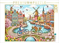 Calvendo Puzzle Cycling Through The City | 1000 Pieces, Finished Size 25.2 × 18.