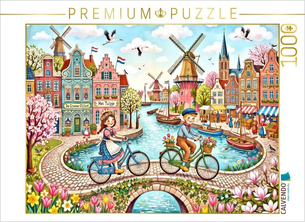 Calvendo Puzzle Cycling Through The City | 1000 Pieces, Finished Size 25.2 × 18.-image