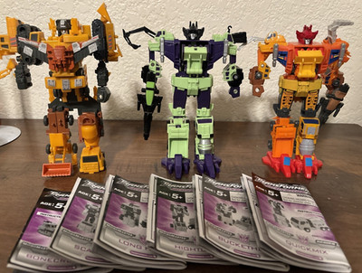 TRANSFORMERS G1 MICROMASTER DEVASTATOR UNIVERSE COMPLETE SET OF 6 2004 + 2