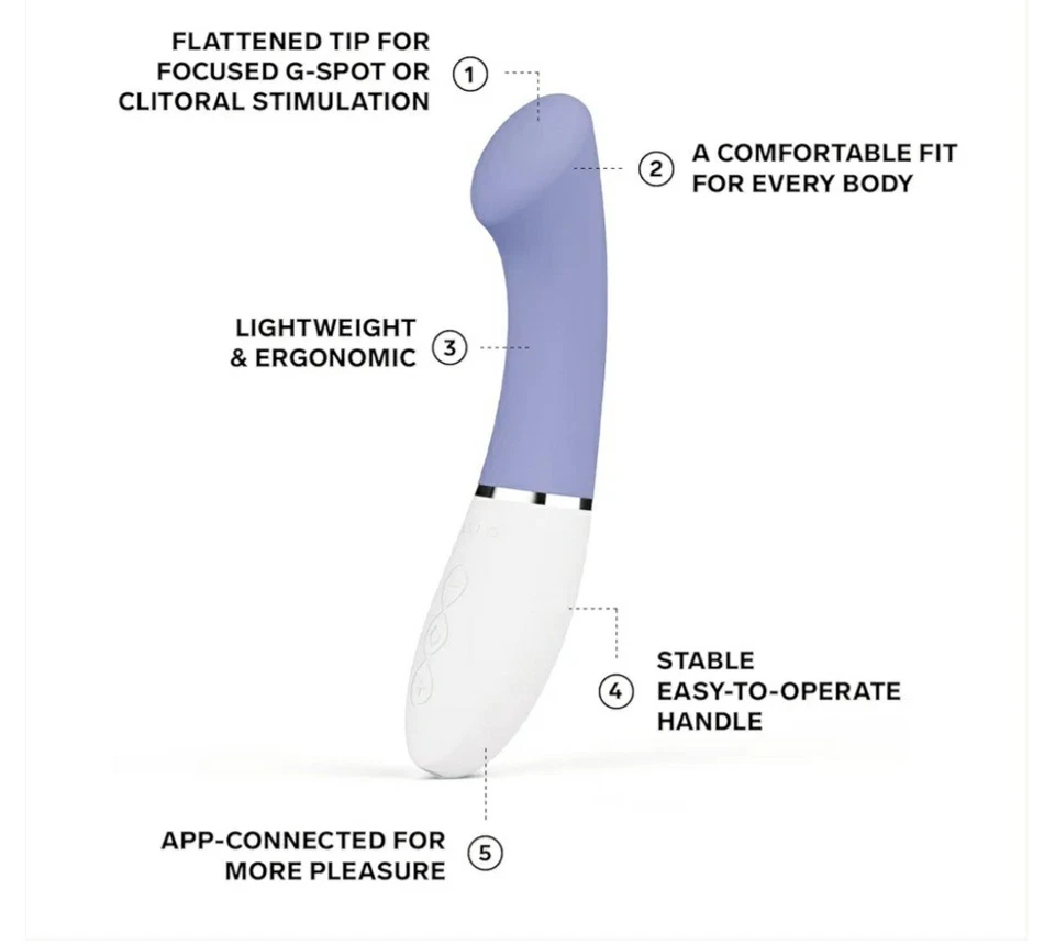 Vibrador para mujer LELO Gigi 3 App controlado AZUL POLVO con 8 ajustes Foto 3 de 3