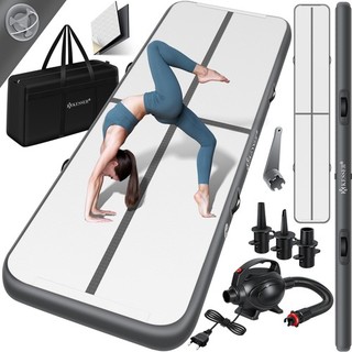 RETOURE Air Matte Track Turnmatte aufblasbar Tumbling Gymnastikmatte 600x100x10