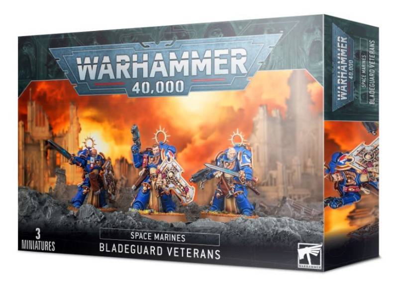 Kit figurines de table Space Marines Bladeguard pour soirées jeux Warhammer 40k 48-44