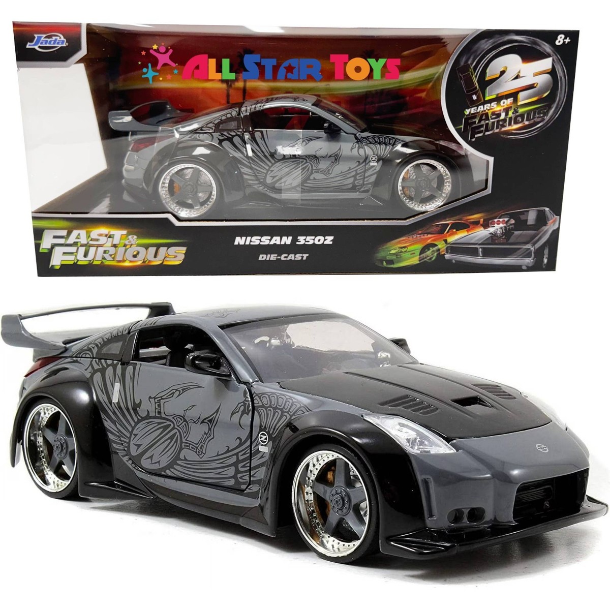 JADA 97172 FAST & FURIOUS DK NISSAN 350Z 1:24 DIECAST MODEL CAR