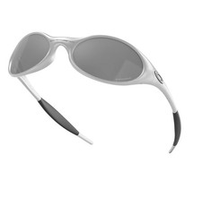 Oakley Eye Jacket Polarized Sunglasses Sliver Frame Black Lenses