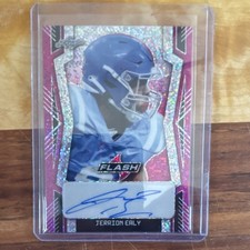Leaf Flash Jerrion Ealy Pink Sparkle Autograph 3/15 #PA-JE1 Football Card