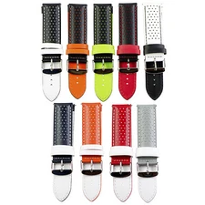RALLY SMOOTH PERFORATED Leather Interchangeable Watch Band Strap