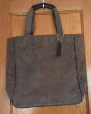 Liz Claiborne Mambo Brown W/ Pink Liner Tote Bag