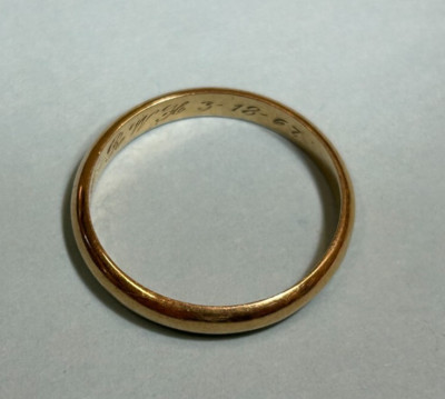 Großer 14 Karat Gelbgold Ehering 4,1 g, Größe 12, 3,5 mm Band