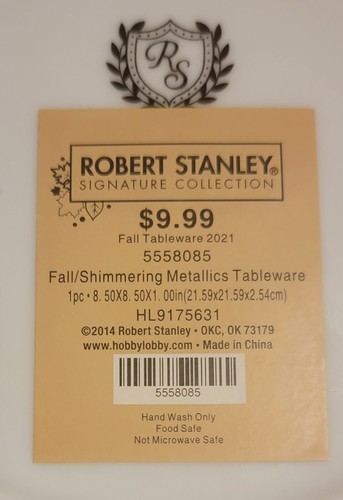 Robert Stanley SIGNATURE COLLECTION 2021 Salad plate set of 3, 8 1/2", New, NWT - Picture 8 of 8