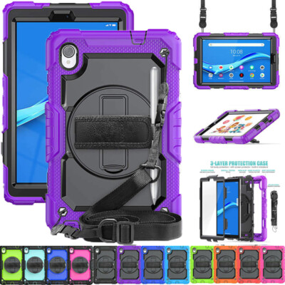 For Lenovo Tab M8 TB-8505F/8705F 8'' Rugged Rubber Stand Case Screen Cover Strap