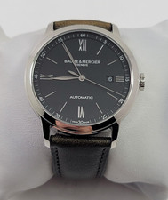 Baume and Mercier Classima Automatic Black Leather Strap Men's Watch M0A10453