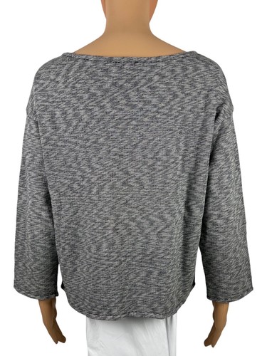 Theory Womens Large Sweatshirt Gray Edasha 100% Pima Cotton Heathered Casual EUC - Picture 5 of 10