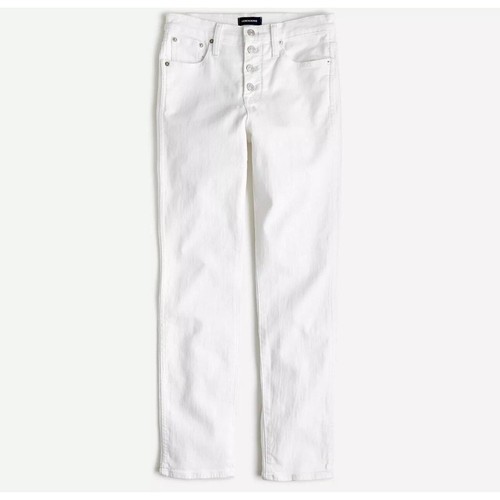 NWT J.Crew Vintage Straight Buttonfly Jean In White Size 33 A1 - Picture 4 of 8