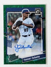 2023 Donruss Optic Yosver Zulueta Green Stars Prizm Auto /15 #RPS-YZ Blue Jays