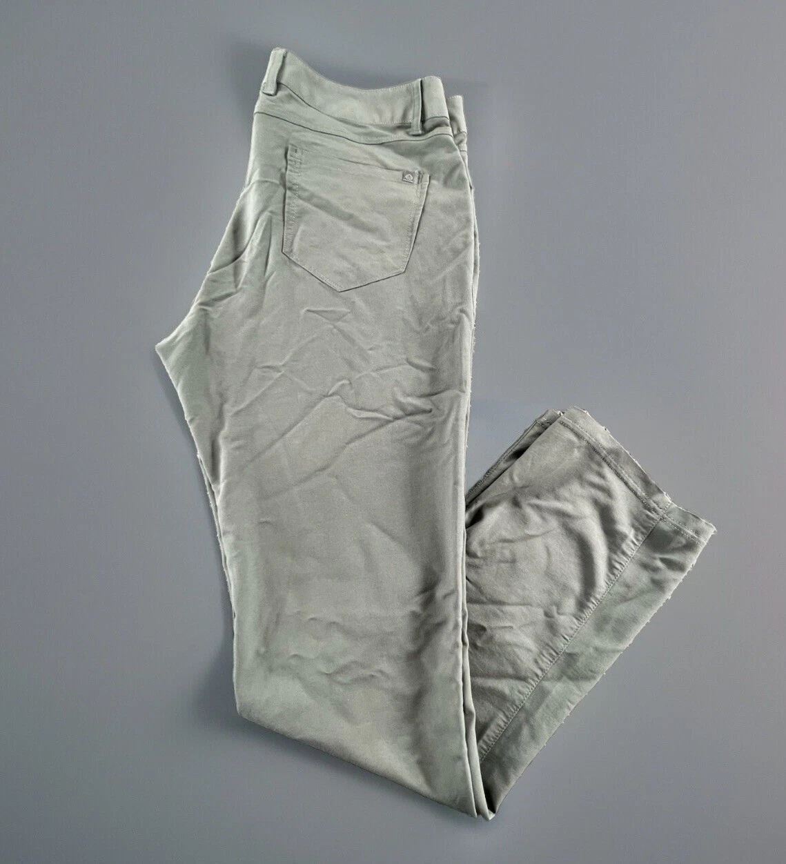 Tasc Pants Men's 35x32 Gray Tailored Golf Chino Lightweight Performance Bamboo