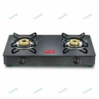 Prestige Gas Oven Iris LP GTI 02 With Coated Body Glass Top 2 Brass Burner