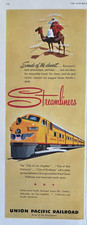 1950 Union pacific Railroad Streamliners Omaha Nebraska Desert VTG Print Ad