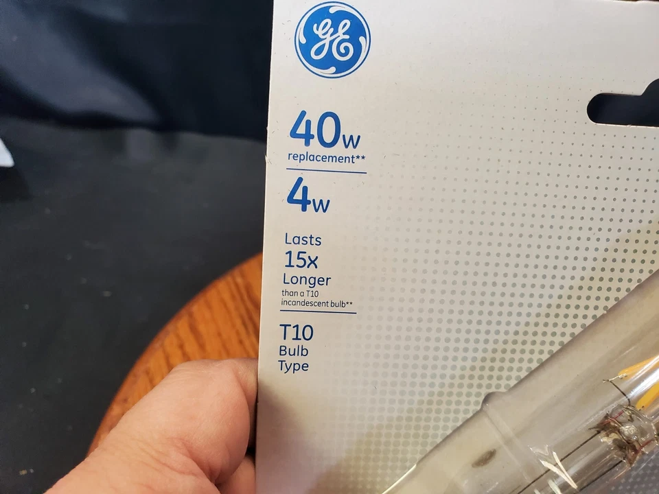 2 LED Light Bulbs, T10 Type, Clear, 4-Watts - Image 3 of 4