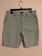 J.Crew Rivington 14054 Cotton Preppy Pastel Green Khaki Chino Shorts - Men's 31W