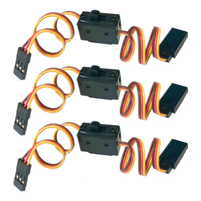 3x Schalter Schalterkabel Powerschalter Empfänger JR Male Female Stecker Servo