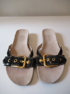 gold one strap sandal