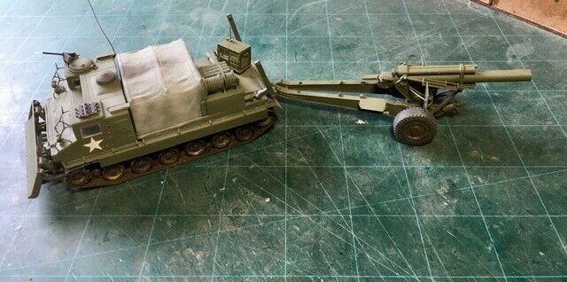 Surprise price M8 Tractor and 150mm Howitzer 1 for built scale half 35 display
