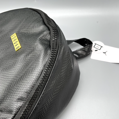Nike AIR JORDAN FAUX LEATHER REGAL BACKPACK -Black/Gold -Monogram 