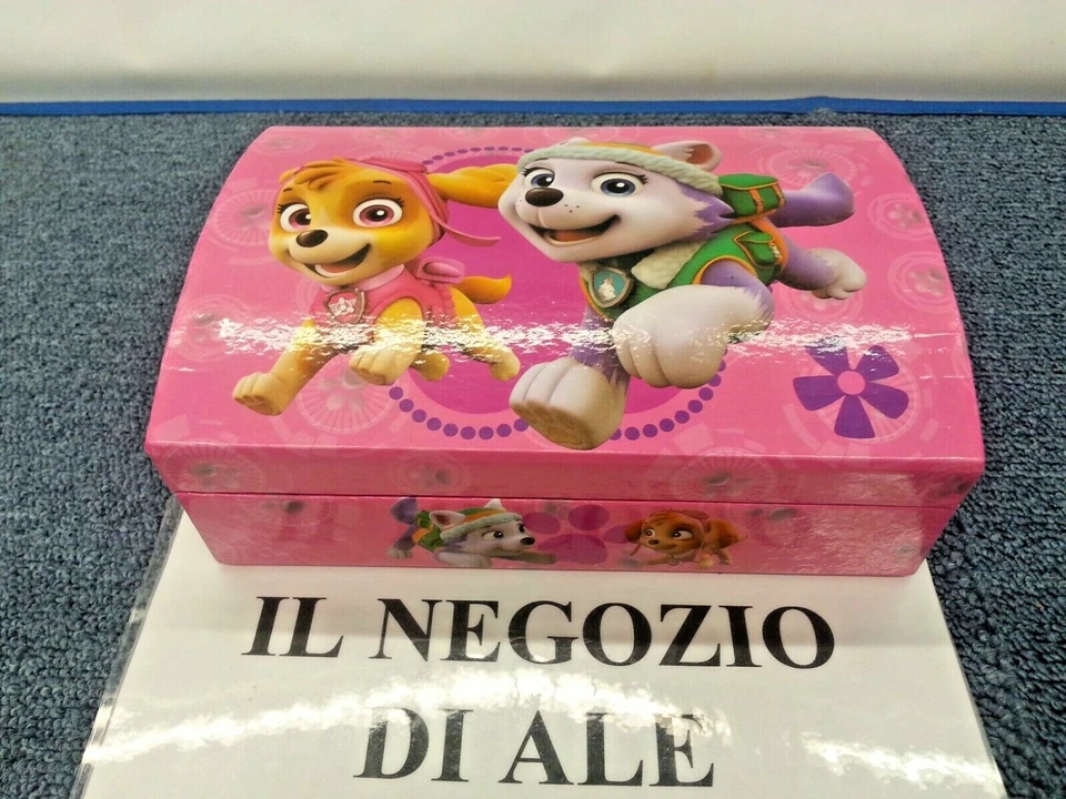 PAW PATROL-COFANETTO PORTAGIOIE CON SPECCHIO13x19CM COLORE ROSA ORIGINALE NUOVO