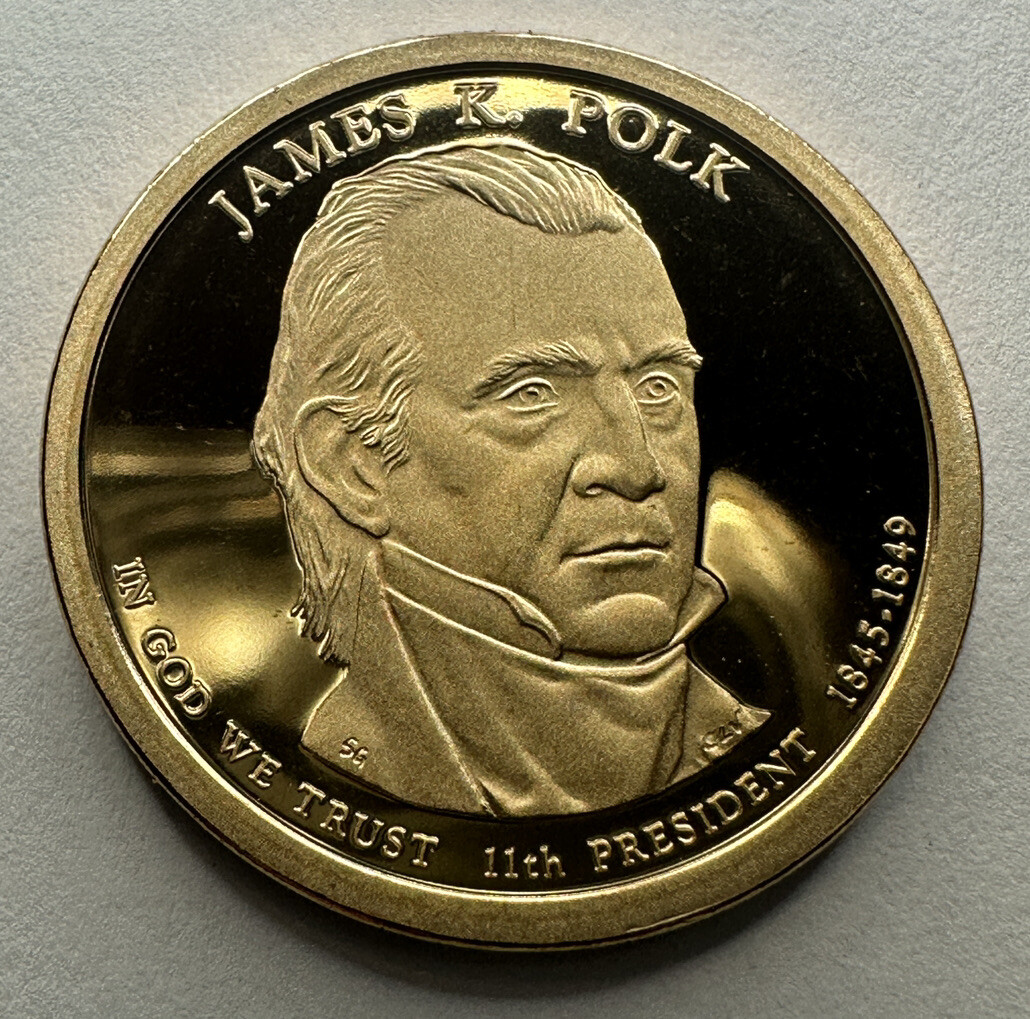2009-S James K. Polk PROOF Presidential $1 Dollar Coin from US