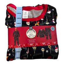 Members Mark Mens Large Pajamas Christmas Holiday Family Sleep Crew Top Pants