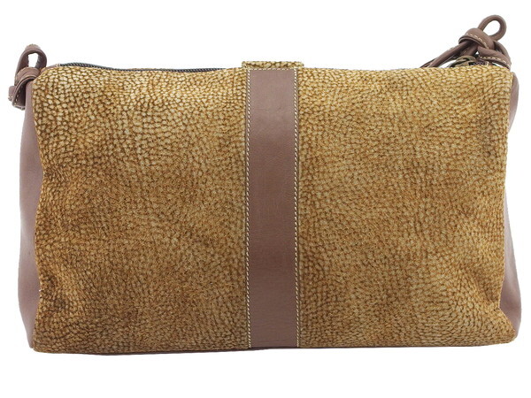 BORBONESE Shoulder Bag Quail Pattern Authentic Used T23481 — image 3
