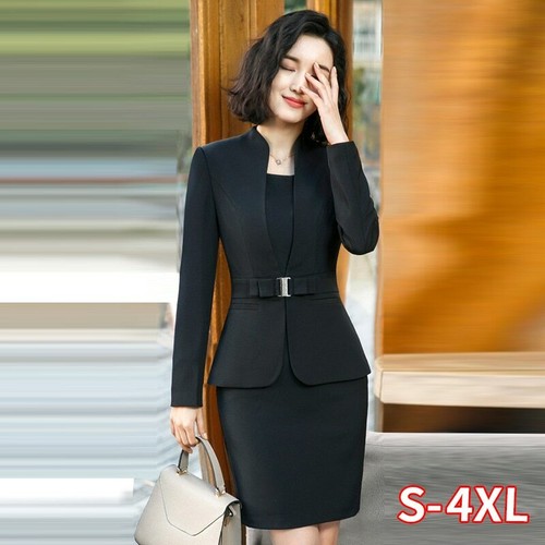 Ufficio Formale Pantalone Abito Per Donna Blazer Set Manica Lunga Lavoro  Suit | eBay