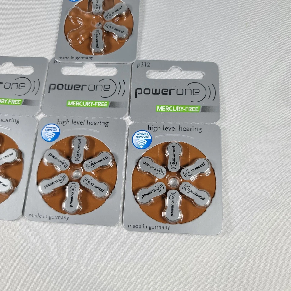 PowerOne Hearing Aid Batteries Size 312 Expire 01/21 FREE Shipping 4 packs - Image 3 of 4