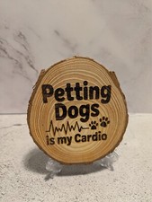 Laser Engraved Wood Slices Approximately 3.8 to 4.7 Inches New Handmade