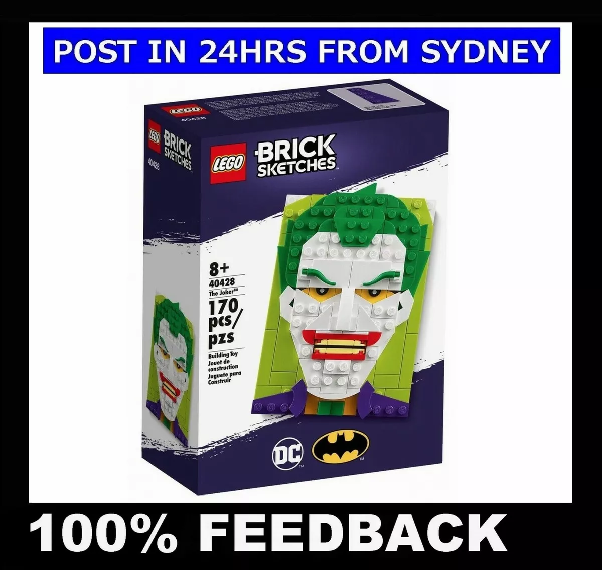 LEGO 40428 THE JOKER Brick Sketches Picture Frame Batman NEW