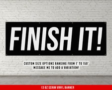 Motivational Fitness Finish It Banner - Gym Wall Art