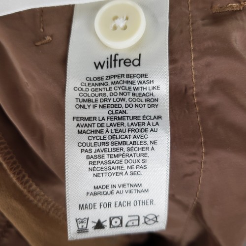 Aritzia Wilfred Chopin Pant Mocha Brown Crepe High Waisted Straight Leg Size 4 - Picture 7 of 8