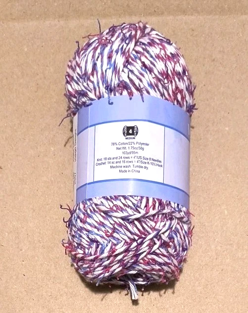 3-Pk Village Yarn Twisty Scrub Crochet Knitting Cotton Blend Indigo Delight - Image 3 of 3