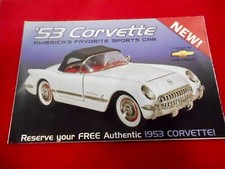 National Motor Mint Museum 1953 Chevy Corvette Brochure
