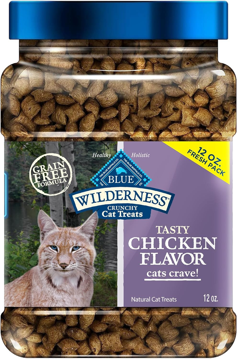 Blue Buffalo Wilderness Crunchy Cat Treats, Grain-Free Treats for Cats Made with