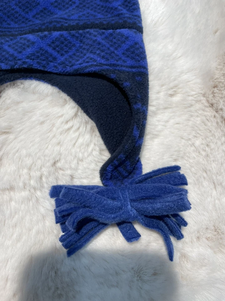 NUEVO CON ETIQUETAS Bebé GAP Polar Sombrero y Mitones Azul Marino Diseño Azteca NUEVO 0-6 meses Foto 4 de 4